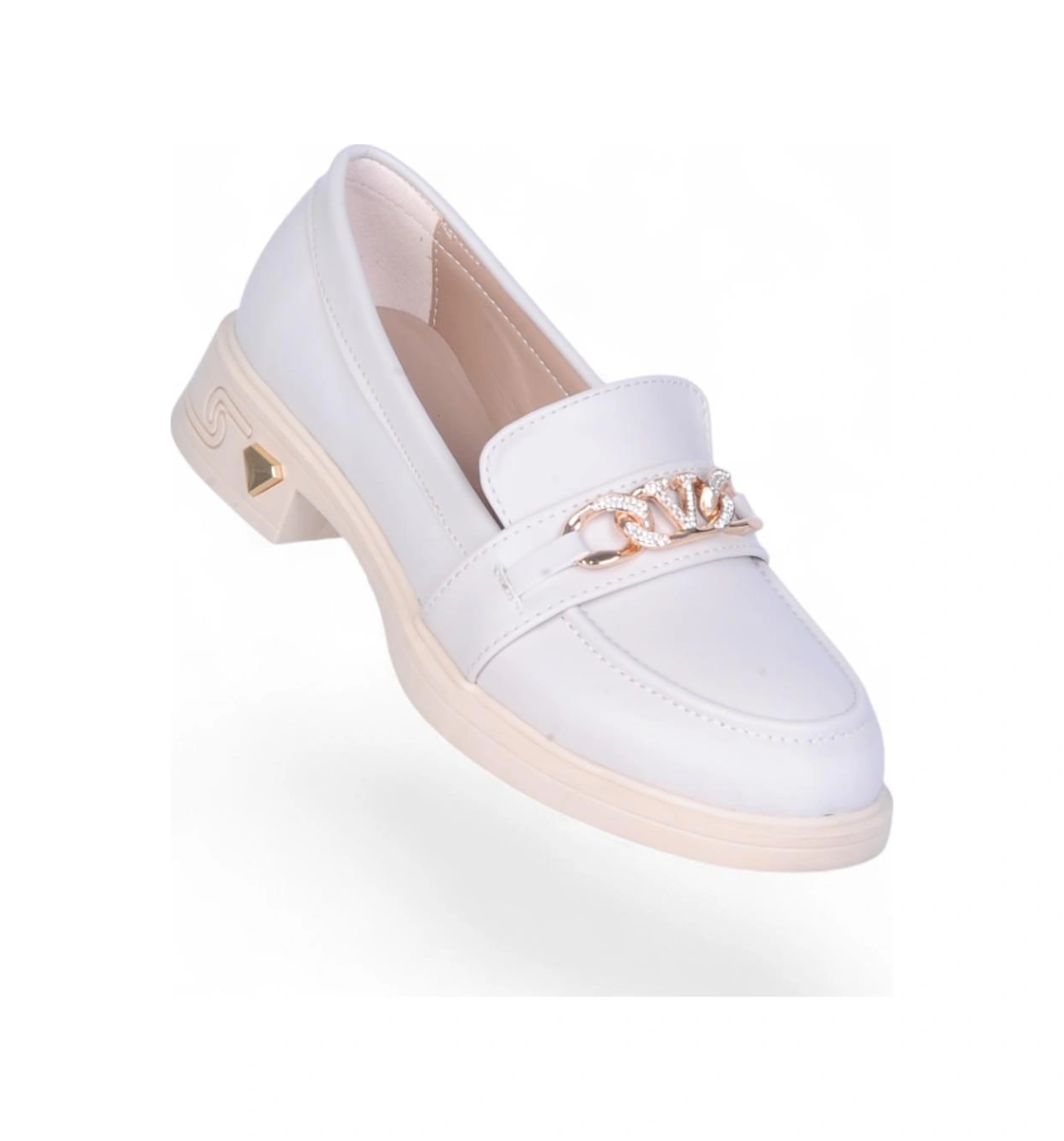 Vollex 302 Cilt Kadın Loafer Ayakkabı Krem