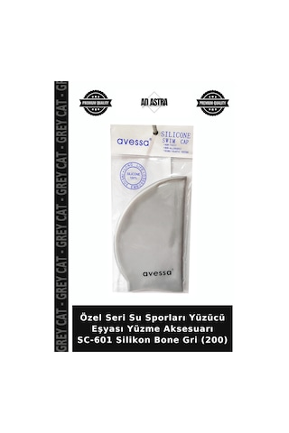 Özel Seri Su Sporları Yüzücü Eşyası Yüzme Aksesuarı Sc-601 Silikon Bone Gri 200