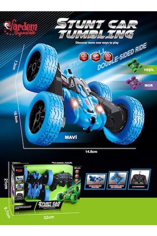 Vardem Kumandalı Şarjlı 2.4 Ghz 4 Teker Akrobat Araba Hg4-04 Mavi Mavi