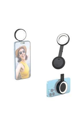 Youtek İphone Uyumlu İçin Manyetik Dairesel Led Dolgu Işığı - 2500k-9000k Ayarlanabilir Renk Sıcaklığı