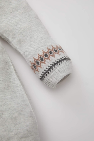 DeFacto Erkek Bebek Yenidoğan 2'li Takım Düğmeli Uzun Kollu Tulum Bere C9595A524AUGR503 Gri