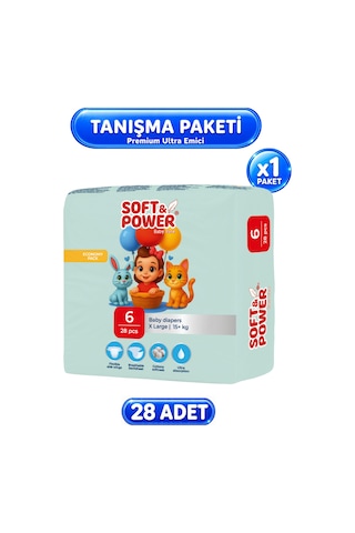 Bebek Bezi No:6 Xlarge 15-25 Kg 28'li 6 Numara