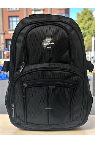 Su Geçirmez Kalın Ortopedik Çok Bölmeli Laptop Okul Gezi Seyahat Kamp Sırt Çantası Büyük 30x47cm Siyah