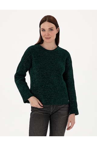 Pierre Cardin Kadın Koyu Yeşil Kazak /triko 50290610-vr079 Koyu Yeşil