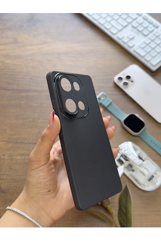 Redmi Note 13 Pro 4g Uyumlu Süper İnce Mat Ultra Thin Silikon Kılıf Siyah