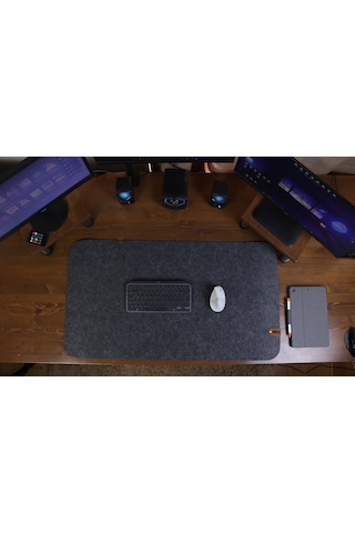 Sintio 50x100 Kaydırmaz Taban İlavesiz Keçe Mousepad Koyu Gri