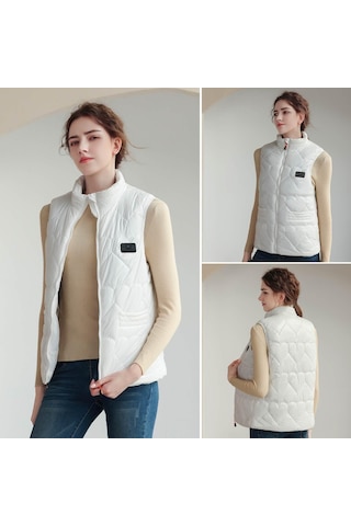 Outdoor Sıcaklık Kontrollü Kadınlar İçin 15 Bölge Isıtmalı Yelek Pembe