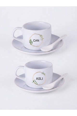 Aşk İkili Fincan Beyaz