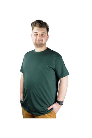 Mode Xl Büyük Beden Erkek Tshirt Bisiklet Yaka Basic 20031 Nefti Nefti
