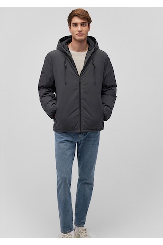 Mavi - Kapüşonlu Antrasit Şişme Mont 0110352-86803 Gri