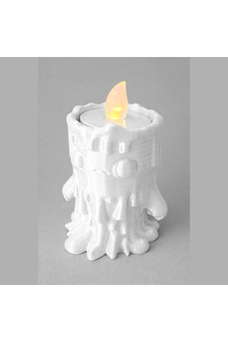 Erimiş Mum Tasarımlı Led Mumluk 3d Baskı Dekoratif Mum Tutucu