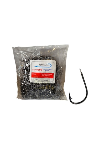 İğnesan 505 Serisi Black Nikel Olta İğnesi 1000li Paket - No-1-0