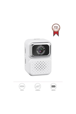 Torima Cmr-36 Beyaz Mini Anahtarlık Dijital 480p Video Fotoğraf Makinesi Kamera Beyaz
