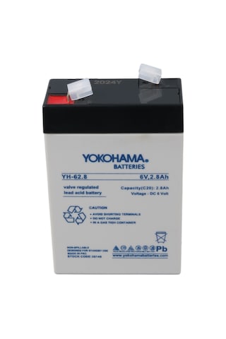 Yokohama Yh-62.8 6 Volt - 2.8 Amper Dik Akü 66 X 33 X 97 Mm