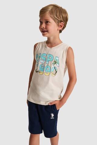 U.S. Polo Assn. Erkek Çocuk Bej Pijama Takım 50328674-vr011