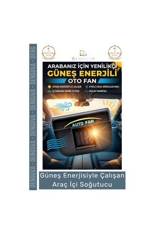 Araçfanı Güneş Enerjili Auto Cool Portatif Oto Havalandırma Fan Sistemi Çalışan Araç İçi Soğutucu