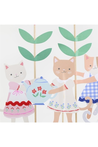 Meri Meri - Kitten Club Cake Toppers - Yavru Kedi Pasta Süsleri Tüm Yaşlar