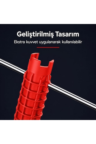 Lexroo Çok Fonksiyonlu Lavabo Batarya Sökme Takma Anahtarı 3 Kademeli 21-23,5-28 Mm Tesisat Anahtarı