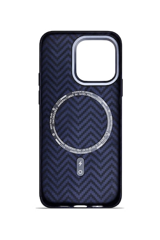 Aether Carbon Apple Uyumlu iPhone 15 Plus Magsafe Karbon Kılıf Deep Navy Pulse Deep Navy Pulse