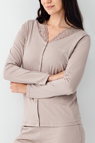 Pierre Cardin Kadın Kahverengi Pijama Takımı Pc9116-s-v2 Kahverengi