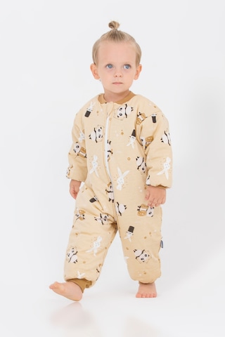 Kız Erkek Çocuk Kalın Elyaf Dolgulu 2.5 Tog Desenli Uyku Tulumu-krem Krem