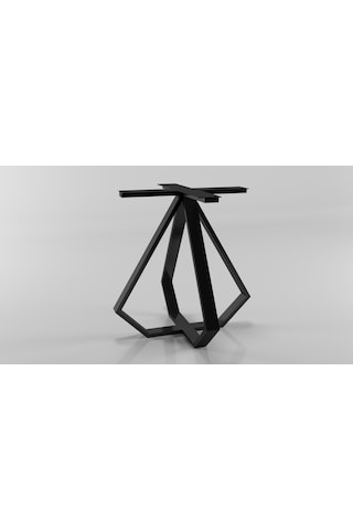 Elmas Model Kafe Metal Masa Ayak Seti Siyah Metal Masa Ayağı