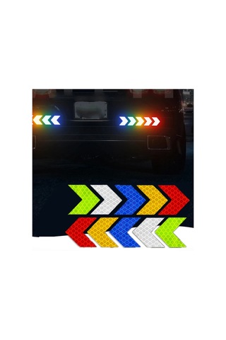 12 Adet/takım Yansıtıcı Ok Burcu Bant Uyarı Güvenlik Etiketi