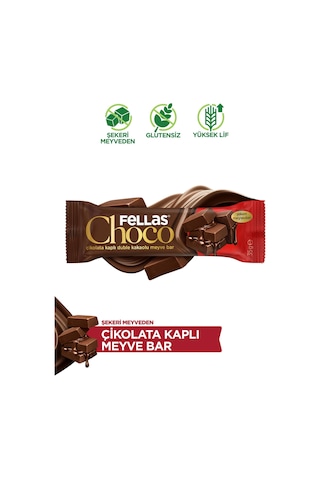Choco - Çikolata Kaplı Duble Kakaolu Meyve Bar 35 G X12 Adet