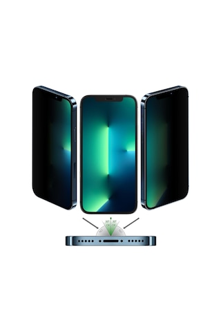 Vendas Apple iPhone 15 Uyumlu Privacy Gizleyen Hayalet Temperli Cam Ekran Koruyucu