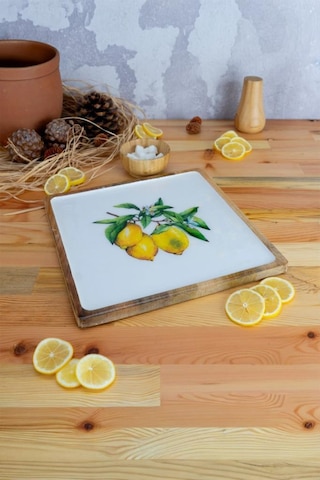 Bambum Kangura - Mango Ağacından Kare Tepsi Limon Büyük Sarı