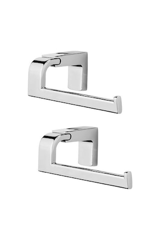 Kapaksız Tuvalet Kağıtlık Modern Tasarım 2'li Paket Paslanmaz 16.5 x 12.2 x 11.2 CM