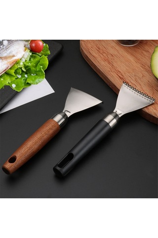 Paslanmaz Çelik Taşınabilir Balık Pulları Temizleyici Kablosuz Mutfak Balık Pulları Temizleyici Gümüş