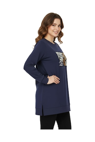 Caftan Kadın Sıfıryaka Önü Nakışlı Tunik Bgl-st05085 Antrasit