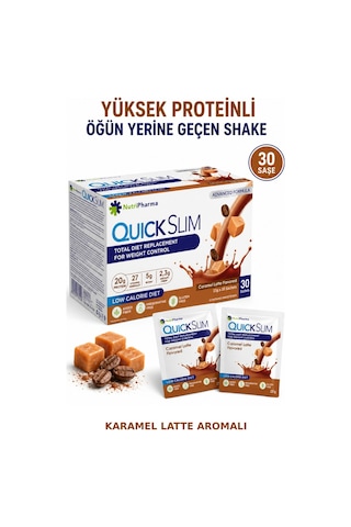 Quick Slim Öğün Yerine Geçen Shake - 30 Saşe - Karamel Latte