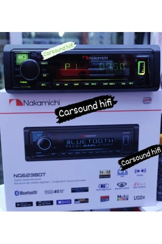 Nakamichi NQ623BDT DSP 3 Amfi Çıkışlı 7 Renk 40 Bant Ekolyzer BR USB SD