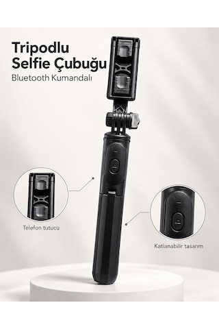 Tek Fotoğraf Ve Video Çekimleri İçin Kablosuz Kumandalı Telefon Selfie Çubuğu Najmaddin