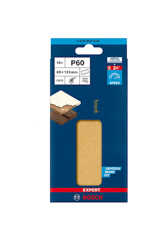 Bosch Expert C470 80 X 133 Mm 10'lu 60 Kum Zımpara Kağıdı 2608900878