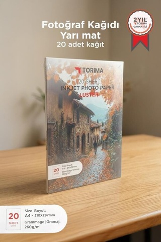 Özel Seri Ofis Hobi Kırtasiye A4 Yarı Mat Fotoğraf Kağıdı 260 G/m² 20 Adet