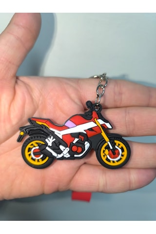 Silikon Kaliteli Motosiklet Anahtarlığı Esnek, Dayanıklı Ve Şık Tasarım Kırmızı