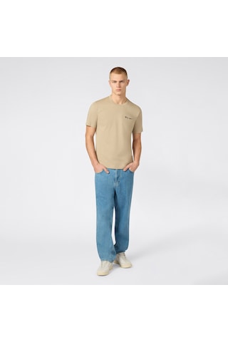 Champion Ss Regular Fit Erkek Bej T-shirt 221798 5559697