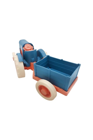 Let's Be Child Römorklu Sürtmeli Plastik Traktör Lc-30878 Lacivert-turuncu