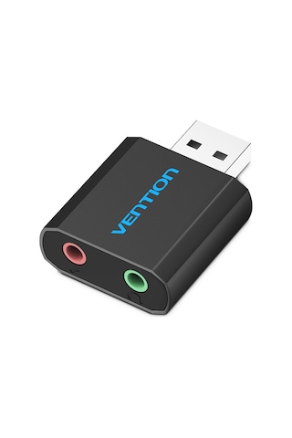 Vkemall Ventıon Usb Dışarıdaki Ses Kartı, Usb'den 3.5mm Kulaklık/mikrofon Dönüştürücü, Dijital Ses Çıkışı, Windows/mac Uyumlu, Alüminyum Gövde, Gri