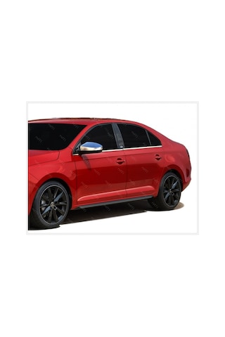 Skoda Rapid Krom Cam Çıtası 2012 üzeri 6 Parça Paslanmaz Çelik (Sedan)