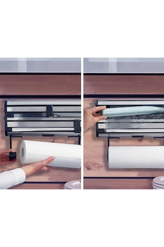 Leifheit Lfh25793 Duvara Monte Rulo Peçete Tutucu Gri