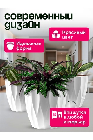 Tiko Home Tiko Bitki Saksı Seti Drenajlı İç Hazne İle 1,9 L 3 Adet. 146262815