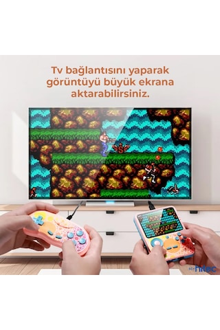 Winex G6 Retro 3.5" Tv Bağlanan Oyun Konsolu Mavi (666 Klasik Oyunlar)