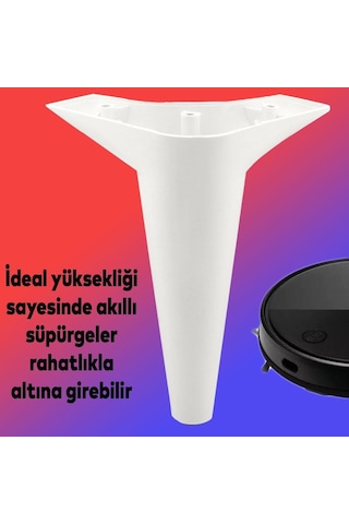 Mobilya Kanepe Sehpa Tv Ünitesi Koltuk Ayağı 18 Cm Beyaz Baza Ayak 4 Adet Diğer