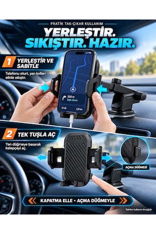 Dexxony Hp-a15 Vantuzlu Teleskopik Araç İçi Telefon Tutucu 360 Derece Döner Başlık Siyah Dexxony Hp-a15 Vantuzlu Teleskopik Araç İçi Telefon Tutucu 360 Derece Döner Başlık Siyah