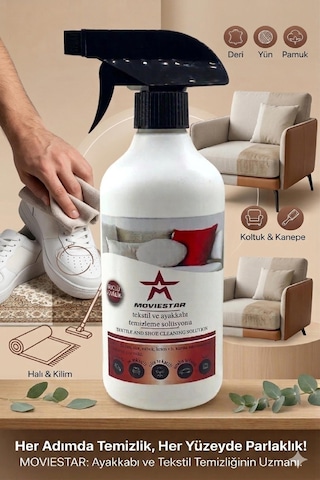 Qramed Moviestar Orthopedix Ayakkabı Ve Tekstil Temizleme Solüsyonu Köpük 500 Ml Çok Renkli
