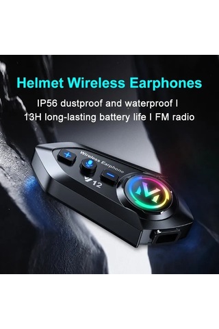 Reedark Motosiklet Kaskı Bluetooth Konuşur Y12: Bt5.4, Hd Ses, Fm Radyo, Otomatik Arama Cevabı, 13 Saat Kullanim Süresi